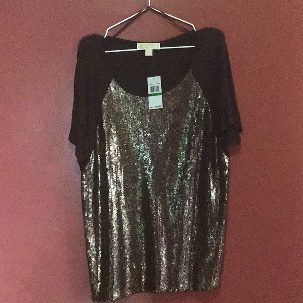 Michael Kors Brown Sequin top